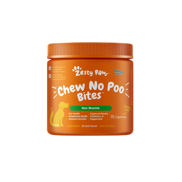 Zesty Paws Chew No Poo Bites 防吃便便咀嚼軟粒 - 雞肉味(犬用)