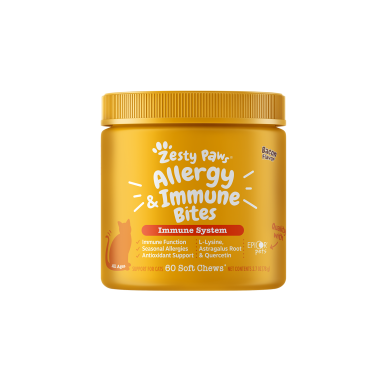 Zesty Paws Allergy&Immune Bites 抗敏免疫咀嚼軟粒 - 煙肉味(貓用) Zesty Paws Allergy&Immune Bites 抗敏免疫咀嚼軟粒 - 煙肉味(貓用)