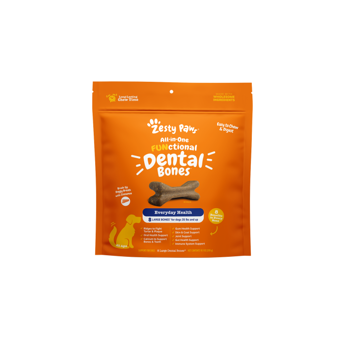 Zesty Paws All-in-one Functional Dental Bones 多功能大型犬潔齒骨 - 8 支