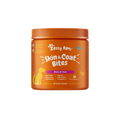 Zesty Paws Skin & Coat Bites 奧米加咀嚼軟粒 - 雞肉味(犬用) Zesty Paws Skin & Coat Bites 奧米加咀嚼軟粒 - 雞肉味(犬用)