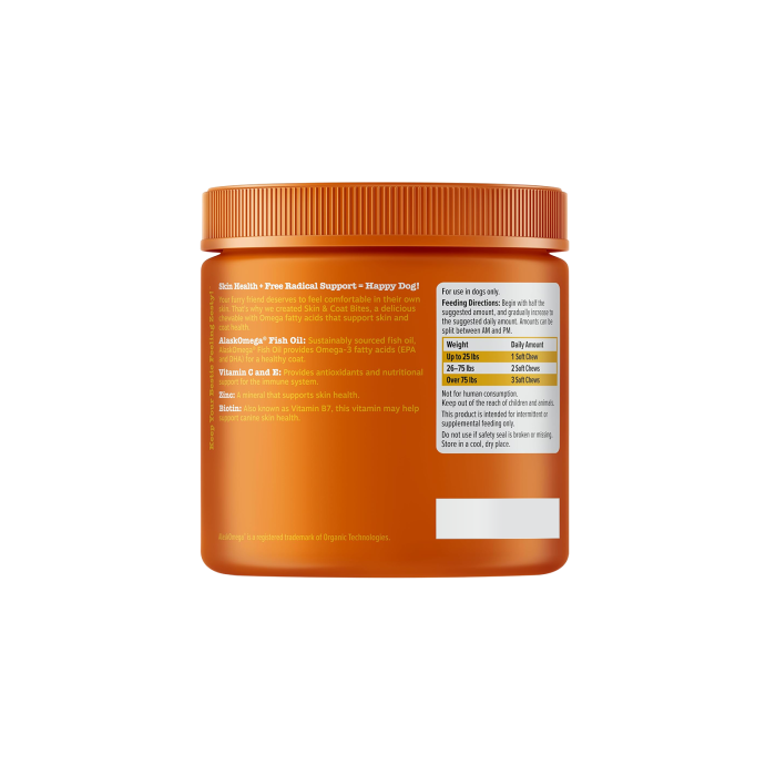 Zesty Paws Skin & Coat Bites 奧米加咀嚼軟粒 - 雞肉味(犬用) Zesty Paws Skin & Coat Bites 奧米加咀嚼軟粒 - 雞肉味(犬用)