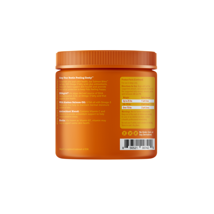Zesty Paws Salmon Bites 三文魚咀嚼軟粒 - 三文魚味(犬用) Zesty Paws Salmon Bites 三文魚咀嚼軟粒 - 三文魚味(犬用)