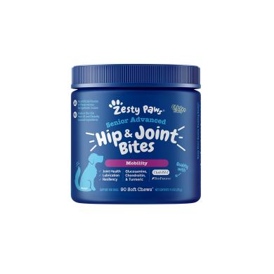 Zesty Paws Senior Advanced Hip & Joint Bites 年長配方關節護理咀嚼軟粒 - 雞肉味(高齡犬用) Zesty Paws Senior Advanced Hip & Joint Bites 年長配方關節護理咀嚼軟粒 - 雞肉味(高齡犬用)