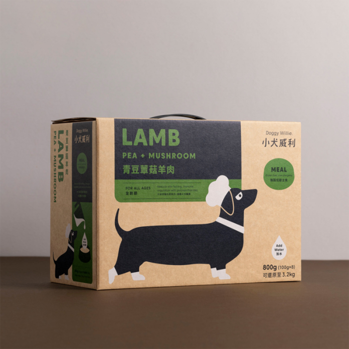 小犬威利 - MEAL 均衡主食系列 - 無穀青豆蕈菇羊肉熟食凍乾 - 800 克