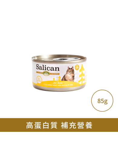 Salican 白肉吞拿魚 鮮蝦(啫喱)貓罐頭
