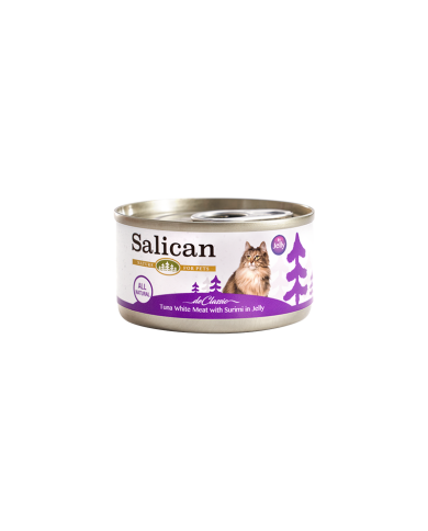 Salican 白肉吞拿魚 蟹柳(啫喱)貓罐頭