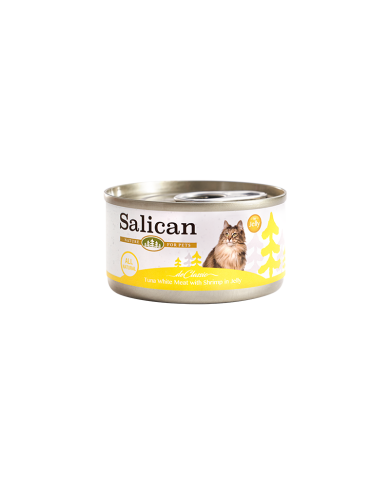 Salican 白肉吞拿魚 鮮蝦(啫喱)貓罐頭