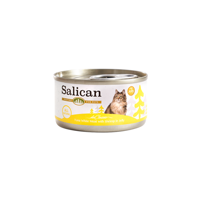 Salican 白肉吞拿魚 鮮蝦(啫喱)貓罐頭