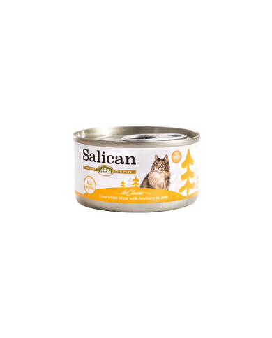 Salican 白肉吞拿魚 鯷魚(啫喱)貓罐頭