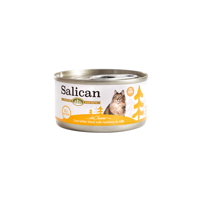 Salican 白肉吞拿魚 鯷魚(啫喱)貓罐頭