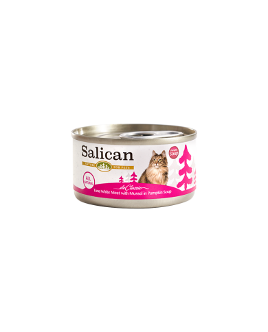Salican 白肉吞拿魚 青口(南瓜湯)貓罐頭 Salican 白肉吞拿魚 青口(南瓜湯)貓罐頭