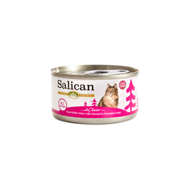 Salican 白肉吞拿魚 青口(南瓜湯)貓罐頭 Salican 白肉吞拿魚 青口(南瓜湯)貓罐頭